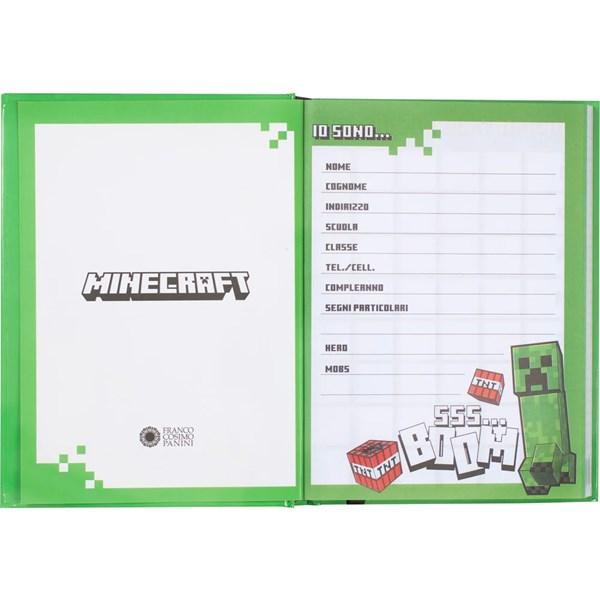 Immagine di DIARIO 12MM STD CREEPER PIXEL MINECRAFT