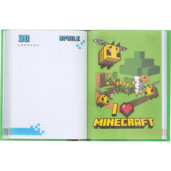 Immagine di DIARIO 12MM STD CREEPER PIXEL MINECRAFT