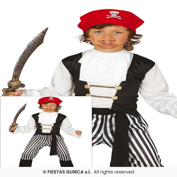 Immagine di PIRATA A RIGHE BAMBINO, 5-6 ANNI