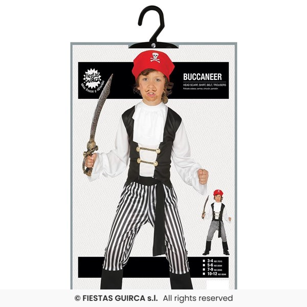Immagine di PIRATA A RIGHE BAMBINO, 5-6 ANNI