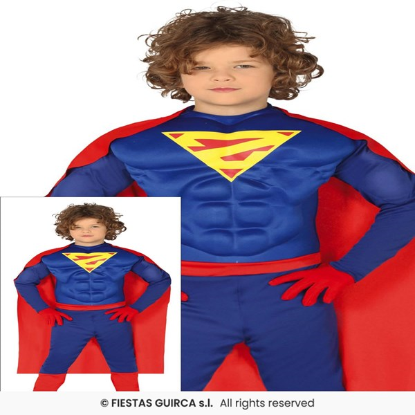 Immagine di SUPEREROE MUSCOLOSO BAMBINI TAGLIA 3 4 ANNI