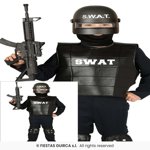 Immagine di POLIZIA SWAT BAMBINI TAGLIA 5 6 ANNI