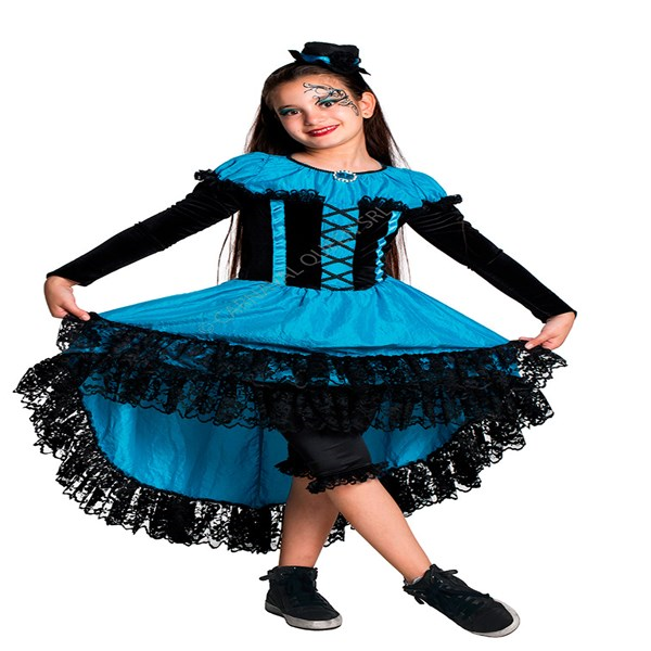 Immagine di Costume Saloon Girl Bambina 5/6 Anni