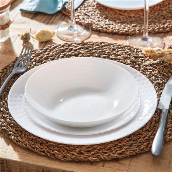 Immagine di Servizio Tavola 19 Pz Mod.Pampille Bianc