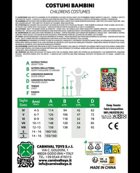 Immagine di COSTUME TOPOLINA TG. VI (8-9 ANNI) IN BUSTA C/GANC
